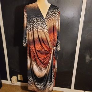Animal print wrap dress ♡